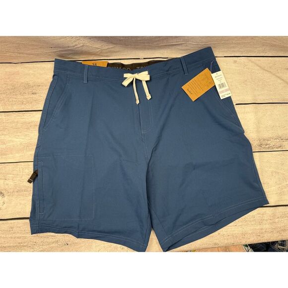 Unbranded Other - Men's Cargo Shorts Size 38 Blue Quick-Dry Elastic Waist Summer Casual